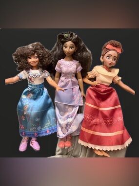 DISNEY - ENCANTO DOLL LOT - MIRABELLE, ISABELA, & DOLORES MADRIGAL
